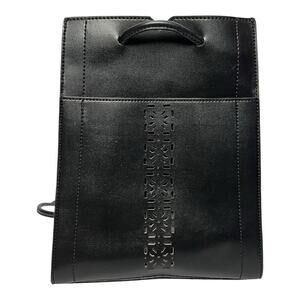 Mondani New York Faux Leather Backpack Purse Black